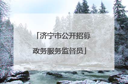 济宁市公开招募政务服务监督员